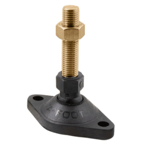 Bolt-down ball joint adjustable leveling screw-in feet