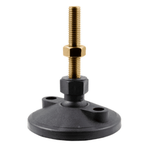 Bolt-down ball joint adjustable leveling screw-in feet