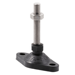Bolt-down ball joint adjustable leveling screw-in feet