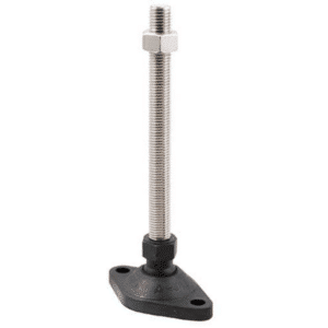 Bolt-down ball joint adjustable leveling screw-in feet