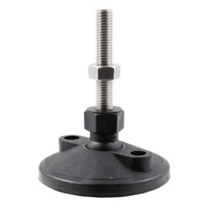Bolt-down ball joint adjustable leveling screw-in feet