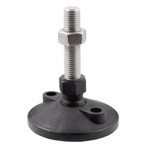 Bolt-down ball joint adjustable leveling screw-in feet