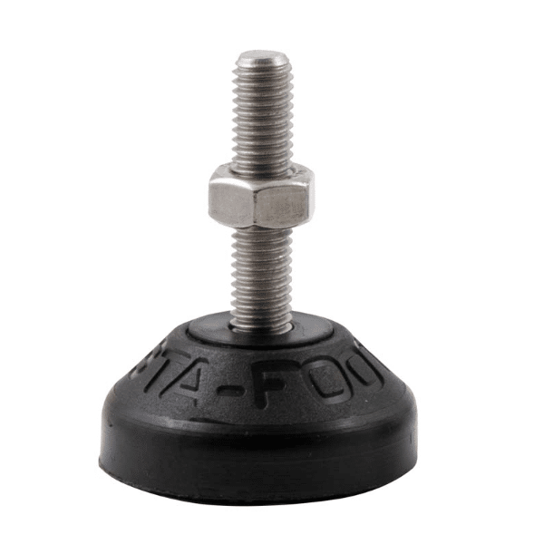 Fixed adjustable leveling screw-in feet