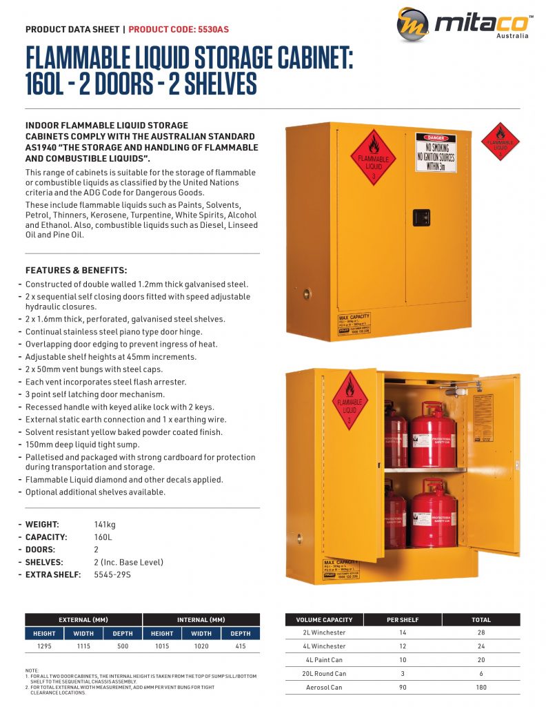 Flammable Liquid Storage 160 Litre Safe Handling Solutions