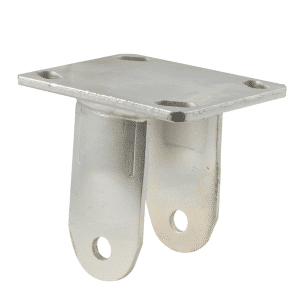 H Series zinc fork with North American (NA) fixed plate for a 100mm wheel, 138mm mount height.