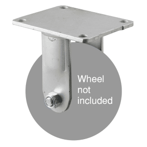 H Series zinc fork with North American (NA) fixed plate for a 125mm wheel, 162mm mount height.