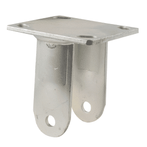 H Series zinc fork with North American (NA) fixed plate for a 150mm wheel, 189mm mount height.