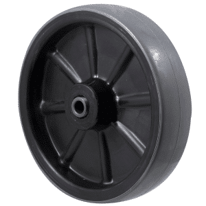 H Series, 200mm x 48mm polyurethane (PU) on nylon wheel, stainless steel bush, plain bearing, 450kg load rating.