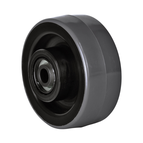 100mm x 40mm polyurethane (PU) on nylon wheel, roller bearing, 400kg load rating. 1 100mm x 40mm polyurethane (PU) on nylon wheel, roller bearing, 400kg load rating.