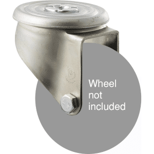 J Series swivel bolt hole zinc fork for a 100mm wheel.