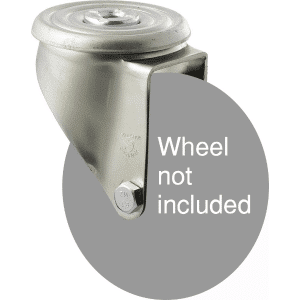 J Series swivel bolt hole zinc fork for a 125mm wheel.