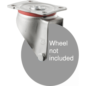 J Series swivel plate zinc fork for a 125mm wheel.