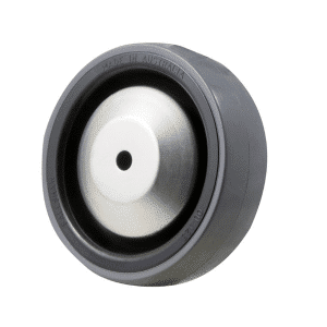 J Series castor, 125mm x 38mm polyurethane (PU) wheel, thread guard, plain bearing, 300 kg