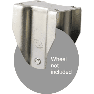 K Series zinc fork for a 100mm wheel, fixed plate, Chicago screw.
