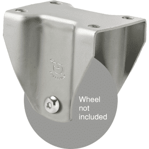 K Series zinc fork for a 65mm wheel, fixed plate, Chicago screw.