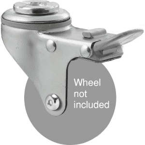 K Series zinc fork for 65mm wheel, swivel bolt hole, total brake, grey seal & pedal.
