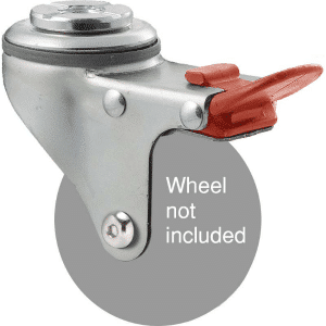 K Series fork, bolt hole, 65mm wheel, total brake, Chicago screw, grey seal & red pedal.