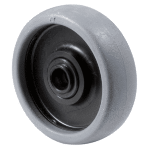 K Series, 75mm x 28mm x 23mm TPE rubber wheel, plain bearing, 30x8mm hub x bore