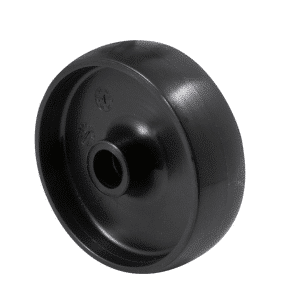 K Series, 75mm x 28mm x 23mm hard black nylon wheel, 65 kg load rating, nylon plain bearing, hub x bore: 30x8mm