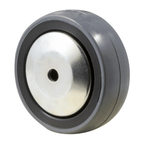 K Series, 75mm x 28mm x 23mm polyurethane (PU) wheel, precision bearing, thread guard, hubx bore: 30 x 8mm, 100 kg load rating