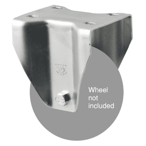 M Series zinc fork, North American (NA) fixed plate for a 100mm diameter wheel.