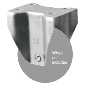 M Series zinc fork, North American (NA) fixed plate, Chicago screw axle for 100mm wheels.