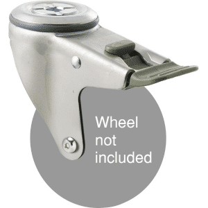 M Series, swivel bolt hole zinc fork, direction lock for a 100mm diameter wheel.