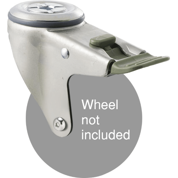 M Series, swivel bolt hole zinc fork, direction lock for a 100mm ...