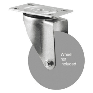 M Series, North American (NA) swivel plate zinc fork, black seal for a 100mm wheel.