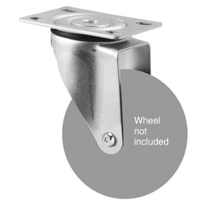 M Series, North American (NA) swivel plate zinc fork, black seal, Chicago screw axle for a 100mm wheel.
