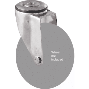 M Series stainless steel (grade 304), swivel bolt hole fork, hex bolt for 125mm wheel.