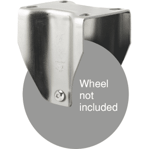 M Series fixed plate zinc fork, Chicago screw axle for a 125mm wheel.