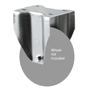M Series fixed North American (NA) plate zinc fork for a 125mm wheel.