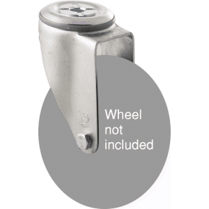 M Series, swivel bolt hole zinc fork, grey seal for a 125mm wheel.