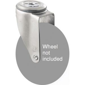 M Series, swivel bolt hole zinc fork, Chicago screw axle, grey seal for a 125mm wheel.