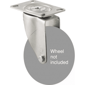 M Series, swivel North American (NA) plate zinc fork, black seal for a 125mm wheel.