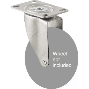 M Series, swivel North American (NA) plate zinc fork, Chicago screw axle for a 125mm wheel.