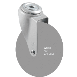 M Series powder-coated fork (corrosion-resistant), swivel bolt hole for a 150mm wheel.