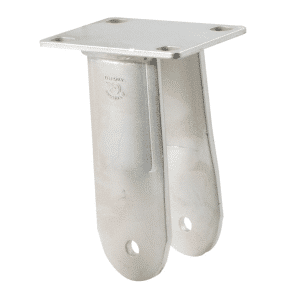 M Series North American (NA) fixed plate zinc fork for a 150mm wheel.