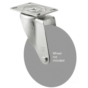 M Series North American (NA) swivel plate zinc fork for a 150mm wheel, black seal.