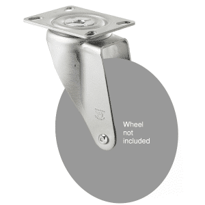 M Series North American (NA) swivel plate zinc fork for a 150mm wheel, Chicago screw axle.