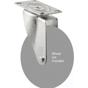 M Series North American (NA) swivel plate zinc fork for a 150mm wheel, grey seal.