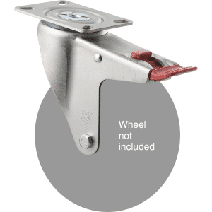 M Series North American (NA) swivel plate zinc fork for a 150mm wheel, total brake.