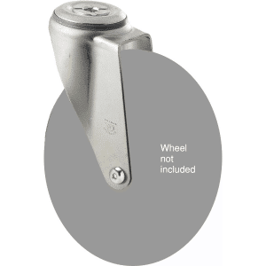 M Series, swivel bolt hole zinc fork for a 175mm x 28mm wheel, Chicago screw axle.