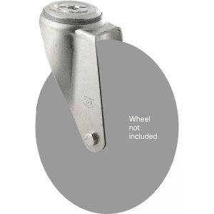 M Series, swivel bolt hole zinc fork for a 175mm x 28mm wheel, grey seal.