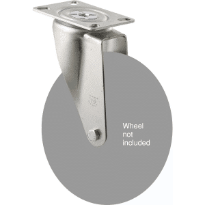 M Series North American (NA) swivel plate zinc fork for a 175mm x 28mm wheel, grey seal.