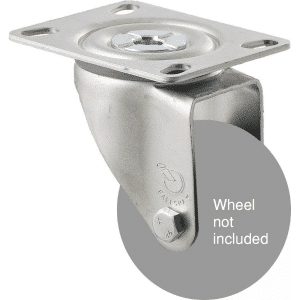 M Series North American (NA) swivel plate zinc fork for a 75mm x 28mm wheel, grey seal & pedal.
