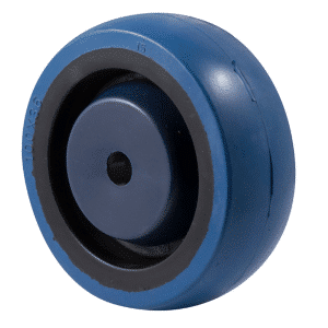 M Series high-res blue rubber, precision bearing, 100mm x 36mm wheel, 10mm ID (inside diameter), Bluestone thread guard, load rating 140kg