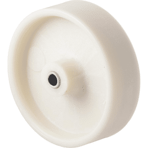 M Series, high-temperature glass-reinforced nylon 100mm x 41mm wheel, stainless steel axle spacer 8mm ID (inside diameter), load rating 80 kg at 150C degrees
