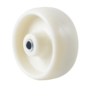 M Series, high-temperature glass-reinforced nylon 75mm diameter wheel, 8mm bore, load rating 70kg at 150C degrees